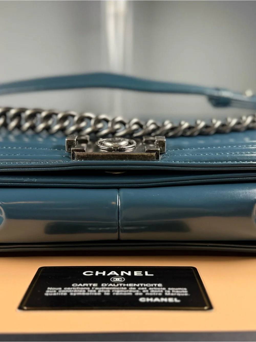 CHANEL Blue Reverso Boy